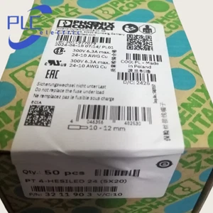 3211903 PT 4-HESILED 24 1PCS NEW Phoenix Fuse terminal 241V 6.3A 5X20 Black - Picture 1 of 2