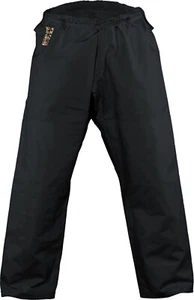 SCHWARZE JUDO HOSE BUDO KANO BAUMWOLLE 100% PROFESSIONELL DOPPELSCHNITT WÄHLBAR - Bild 1 von 1