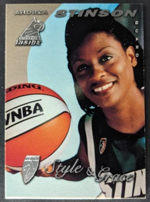 Andrea Stinson 1997 Pinnacle Inside WNBA #77 Basketball Card Rookie RC Sting - Image 1 of 2