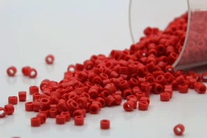 Miyuki Delicas 11/0 Opaque Red Seed Beads DB-723 - Picture 1 of 2