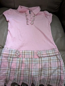 Girls Size M 7/8 Pink Plaid Dress - Picture 1 of 2