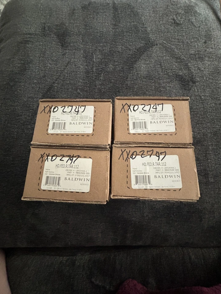 Baldwin Reserve HD.FED.TAR.112 Door Handle lot of 4 half dummies Venetian bronze - Image 1 of 1