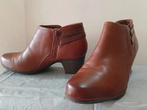 Clarks Collection Valarie 2 Tacón Apilado Ceniza MARRÓN Mujer 8M Cremallera Lateral - Imagen 1 de 23