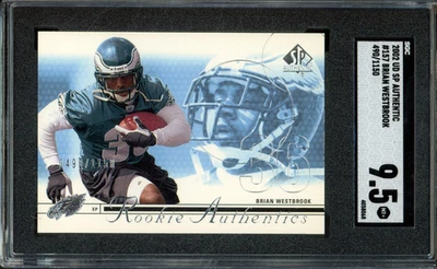 2002 UD SP Authentic BRIAN WESTBROOK #157 RC Rookie /1150 Eagles SGC 9.5 - Image 1 of 2