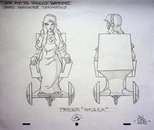 Jayce and the Wheeled Warriors SIGNED Hand-Drawn Juan Diaz Model Cel Recreation - Picture 1 of 3