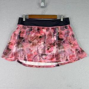 Lululemon Pace Rival Rock Skort gefüttert Größe 8 Sun Dazed Multi Pink Print - Bild 1 von 10