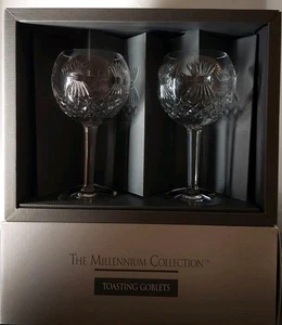 Par de copas tostadoras Waterford Crystal Millennium Prosperity caja - Imagen 1 de 8