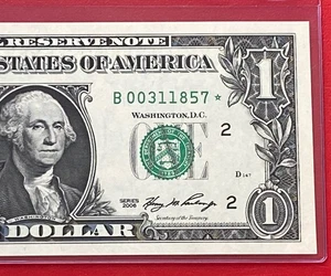 2006 Star note $1 DOLLAR BILL ( NEW YORK B ) UNCIRCULATED - Picture 1 of 3