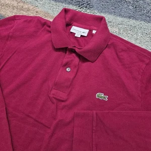 Lacoste Classic Fit Red Long Sleeve Polo Shirt Men’s Size Small FR3 US S - Picture 1 of 6