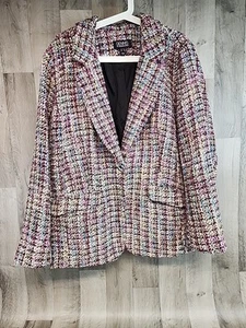 Dennis by Dennis Basso Tweed Blazer Elfenbein Bunt Damen 22W - A556129 - Bild 1 von 10