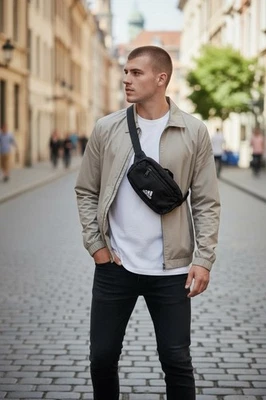 Bolsa de viagem Adidas unissex must have 2 fanny pack cinto tiracolo - Preta - Imagem 1 de 4