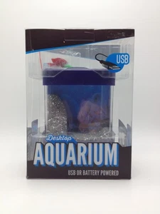 Desktop Aquarium mit 2 Fischen USB oder Batteriebetrieben - Bild 1 von 5