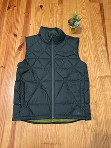 REI Co-op Therum Down Filled Puffer Vest Mens MED Forest Green Exterior Full Zip - Picture 1 of 8