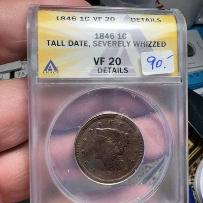 1846 1C Small Date BN Braided Hair Cent - Image 1 of 4