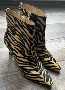 NEW Sam Edelman Samantha Calf Hair Pointed Toe Ankle Boots 7B - Picture 1 of 4