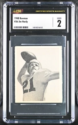 1948 Bowman #56 Jim Hardy Los Angeles Rams – Rookie Card - CSG 2 Good  - Image 1 of 2