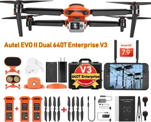 Autel EVO II Dual 640T Enterprise Drone V3 3D Ostacoli Evitare ✅3 xBatterie - Foto 1 di 20
