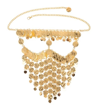  Voile de danse du ventre : masque de voile de danse avec breloque en métal - - Photo 1/4