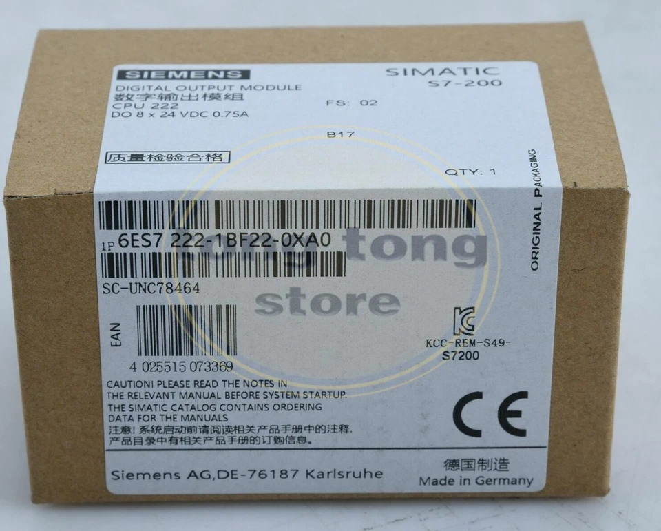 1PCS Only For The S7-22X CPU SIMATIC S7-200 Original SIEMENS 6ES7222-1BF22-0XA0 - Image 1 of 1