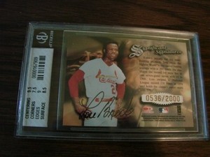 1997 Donruss Signature Significant Signature Lou Brock Autograph Card Beckett 8