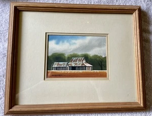 Sign Greg Hagen Watercolor Scenic Country Landscape & Barn In Frame - Picture 1 of 4