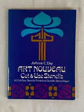 Art Nouveau Cut & Use Stencils By JoAnne C. Day 1977 Vintage Book