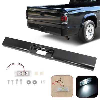 Parachoques trasero enrollable con luz de placa de licencia y tornillos para Dodge Dakota 1997-2004 Foto 1 de 4