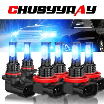 For Nissan Maxima 2009-14 - 6PC LED Headlight Hi/Lo Fog Light Bulbs 8000K Kit - Image 1 of 4