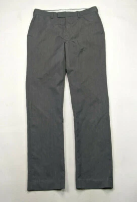 Louis Raphael Braggi 男式 34 X 34 码灰色平底正装裤子  — 第 1/4 张图片