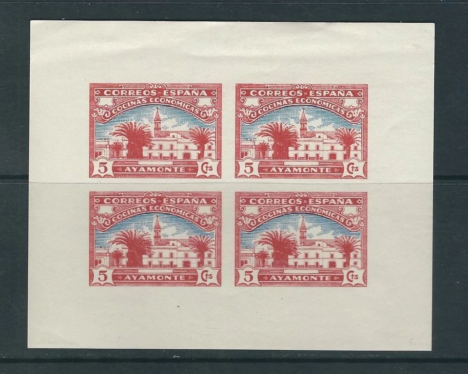 Spain Civil War / Ayamonte , Cocinas Economicas . Miniature Sheet . MNH - Image 1 of 1