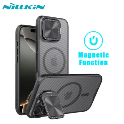 Capa magnética preta transparente para iPhone 16 Pro Max Nillkin Camshield Prop - Imagem 1 de 4