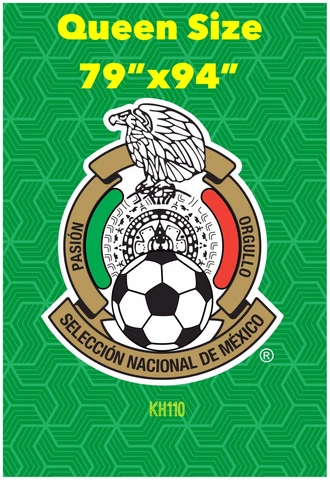 Mexico National Soccer Team Luxury Plush Throw Blanket Queen Size Cover