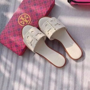 2025 NEW Ladies TORY BURCH Slide Sandal Slipper Outdoor Peep Toe Summer Shoes UK - Picture 1 of 11