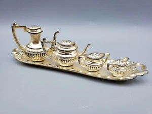 Antiguo juego de té plateado - 5 piezas - miniatura - Imagen 1 de 4