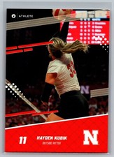 Hayden Kubik 2023 ONIT Nebraska RED WHITE #36 Volleyball Card Rookie RC Huskers