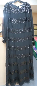 Abito Sachin & Babi Brenda nero vestito paillettes donna 20-W nuovo con etichette NUOVO - Foto 1 di 11