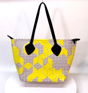 Anne Klein Tote Shoulder Bag Purse Pocket Zep Large Geometric Pattern Read - Picture 1 of 15
