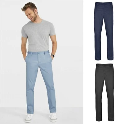 Uomo Elasticizzato Chino Raso Pantaloni Aderente Tempo Libero Lavoro Tgl 38 - 52 - Immagine 1 di 4