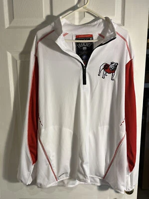 Franchise Club Georgia Bulldogs 1/4 Cremallera Luz Cortavientos Talla L Foto 1 de 4