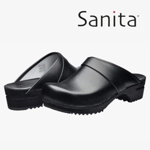 Zueco de cuero Sanita Rita 6/36 negro $120 usado en excelente estado informal sin cordones - Imagen 1 de 16