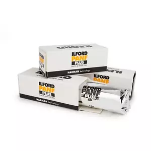 3x Ilford PAN F Plus 50 120 Roll Film Medium Format B/W B/N Película en blanco y negro - Imagen 1 de 1