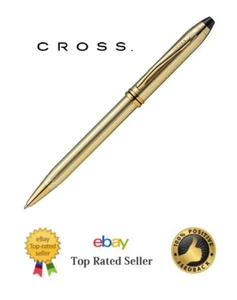 Genuine Cross Townsend Ballpoint Pen 10Kt Gold Filled New In Box 702TW - Picture 1 of 13