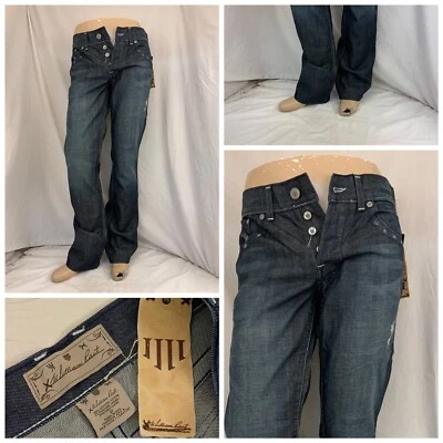 William Rast Jeans 31x34 Blue Dark Wash Cotton Poly Made In USA NWT YGI N1-304CG - Image 1 of 4