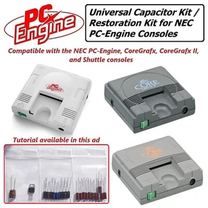 NEC PC-Engine, CoreGrafx, CoreGrafx II Replacement Capacitors Kit - Imagen 1 de 4