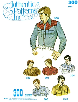 Men's Western Shirt Authentic Patterns 300 Square Dance Shirt Pattern Neck 14-15 - Image 1 of 2