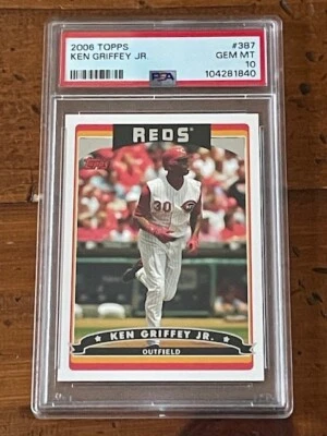 2006 Topps Ken Griffey Jr. #387 Cincinnati Reds  PSA 10 - Image 1 of 3