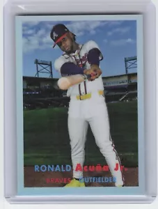 2024 Topps Coperchi Cromati Ronald Acuna Jr #3 Rifrattore /99 Braves - Foto 1 di 2