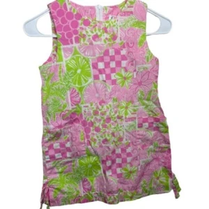 Lilly Pulitzer floral patchwork dress sz 6 100% cotton - Picture 1 of 3