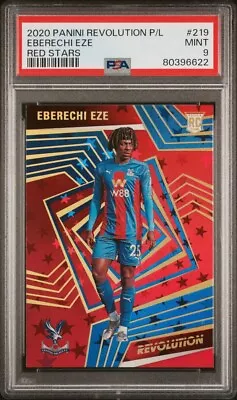 2020 Panini Revolution Eberechi Eze Red Stars SSP Crystal Palace RC PSA 9 POP 1 - Image 1 of 2