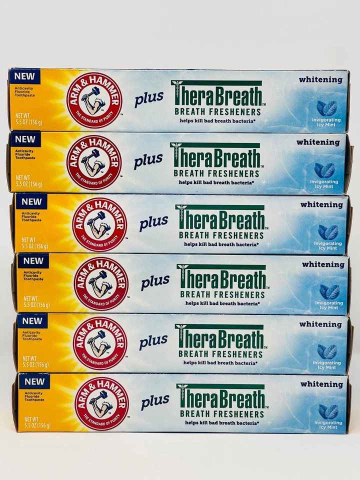 4 Arm & Hammer Whitening Toothpaste plus TheraBreath 5.5oz (exp 08/2027)